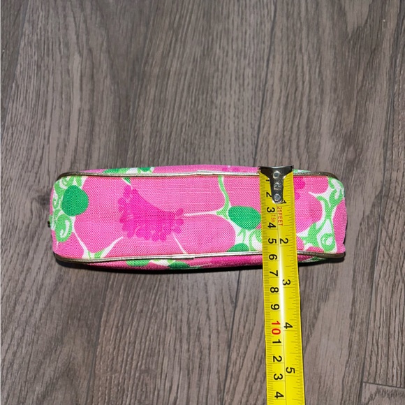 Lilly Pulitzer Estée Lauder Cosmetic Zip Pouch Bag Pencil Case Pink Green Floral - Picture 9 of 10